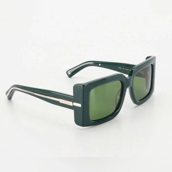 Salvatore Ferragamo SF2032S Green Square Frame Sunglasses w/Case & Box BNIB - Picture 3 of 8